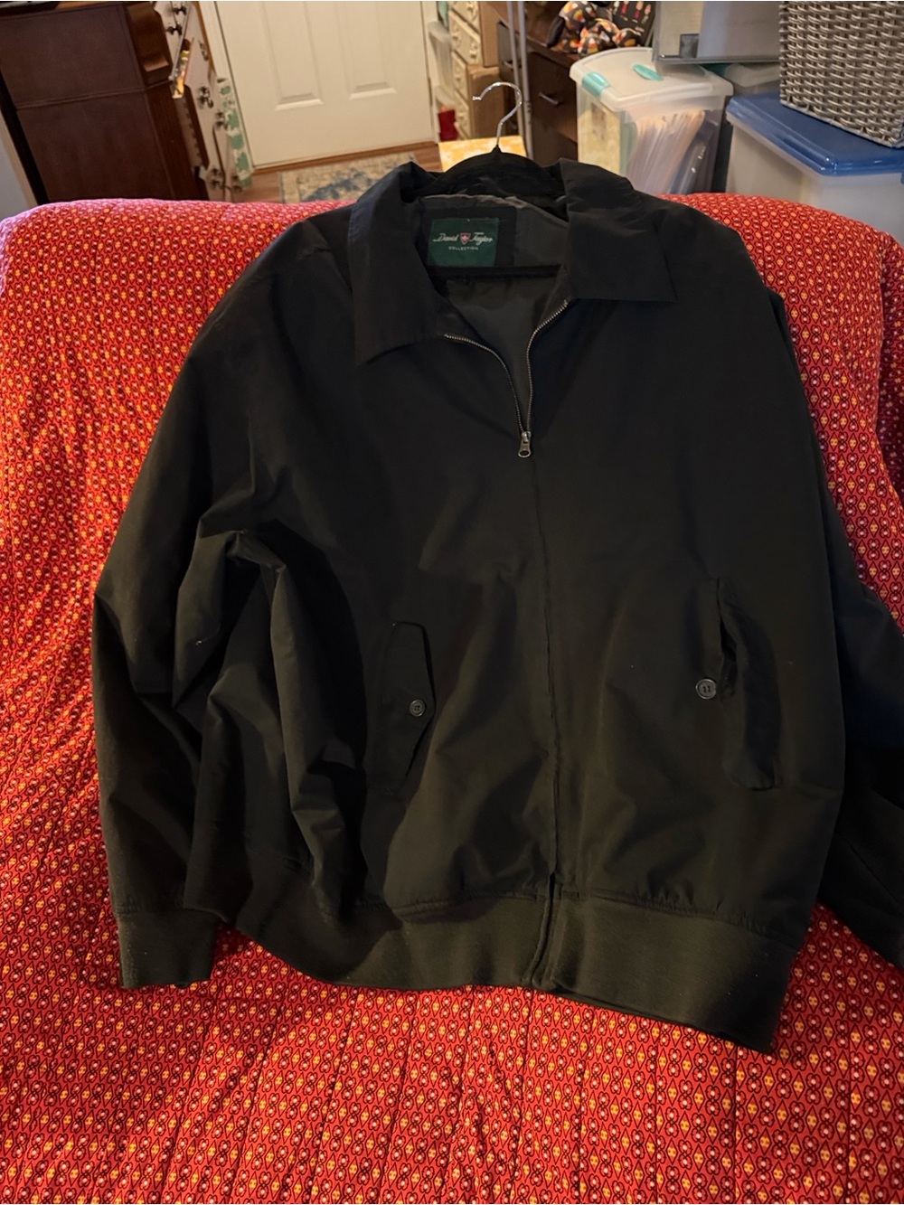 David Taylor Classic Black Men's Zip-Front Jacket